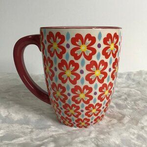 Pioneer Woman Jumbo Coffee Latte Cup Mug 26 Ounces Retro Daisy - New